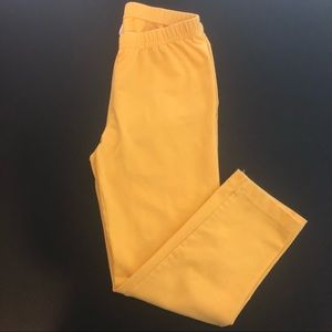 Hanna Andersson Yellow Capri Leggings Size 10 (140 Cm)